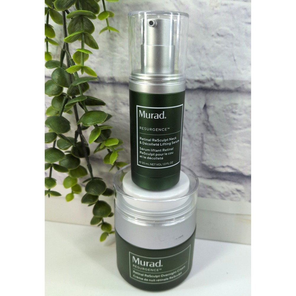 NEW LOT2🌿MURAD Resurgence Retinal ReSculpt Neck Decollete Serum Overnight Cream